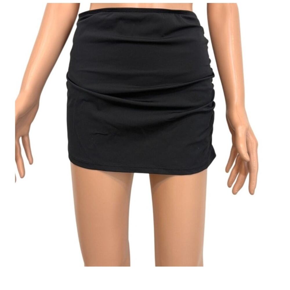 Assets By Sara Blakely Spanx large ruched swim bikini skirt bottom SW 3465